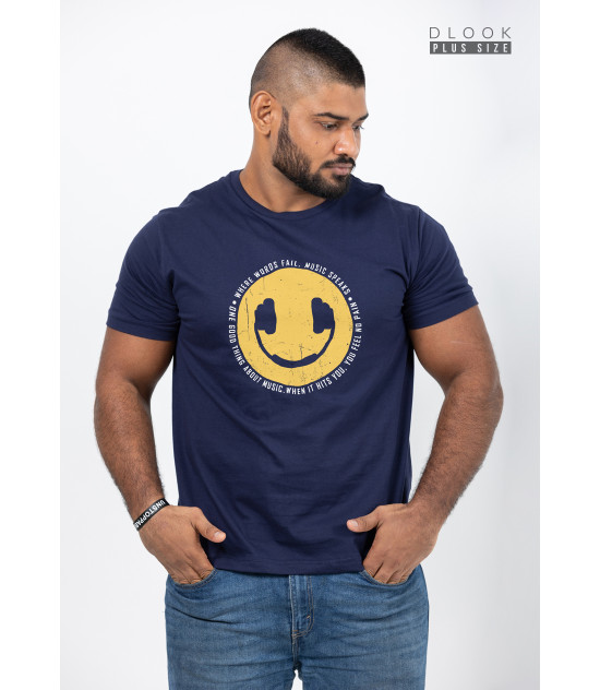 MENS PLUS SIZE "MUSIC" PRINTED TSHIRT